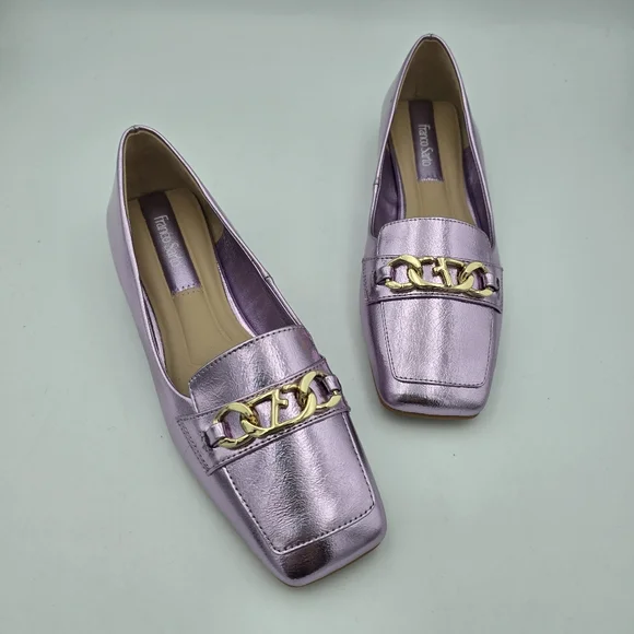 NWOT Franco Sarto Tiari Flats, Light Pink Metallic, Women's 6.5 - Picture 16 of 16